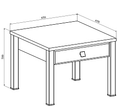 Стол журнальный Изабель ИЗ-26 береза снежная