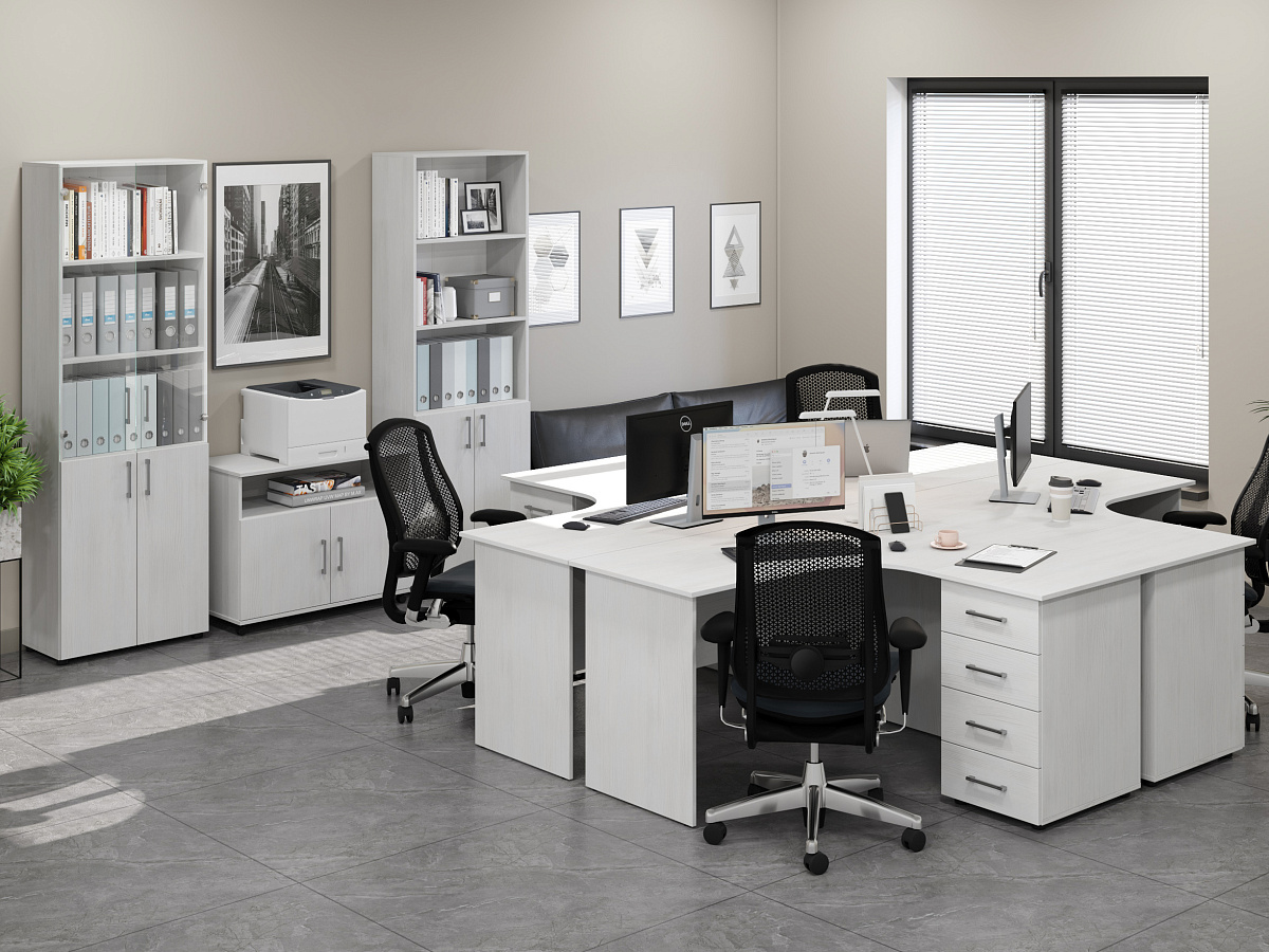 Комплект мебели для офиса ОФ-004 северное дерево светлое