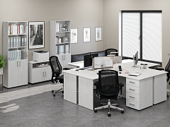 Комплект мебели для офиса ОФ-004 северное дерево светлое