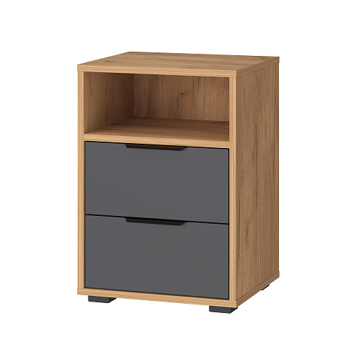 Тумба прикроватная Оптима ОП-07 дуб крафт золотой/графит