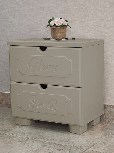 Тумба прикроватная ДримСтар ДС-14 глиняный серый/риолит