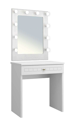 Комплект гримерный столик Монблан 72К белое дерево 