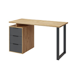 Стол С-406 дуб крафт золотой/графит (1350*600)