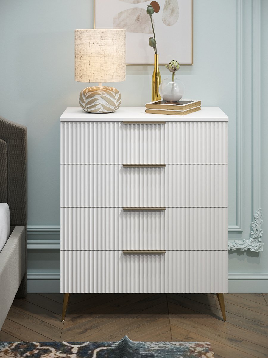 Комод Афина АФ-01 белый бриллиант/бланж