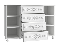 Тумба комбинированная Ассоль АС-19 белое дерево