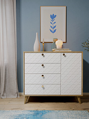 Комод Велламо ВО-11 блэквуд ячменный/бланж