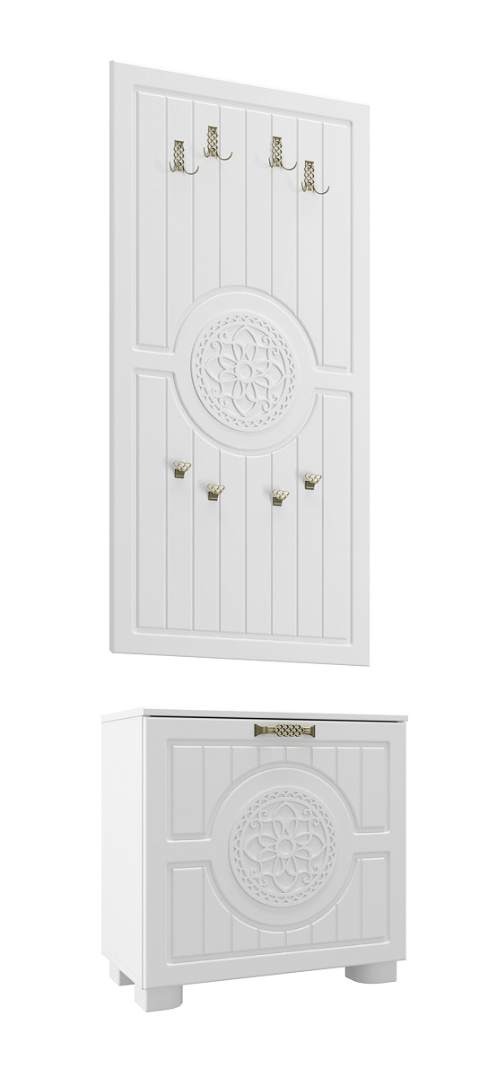 Комплект мебели для прихожей Монблан МБ-009 белое дерево