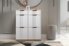 Комод Эмилия ЭЛ-20 дуб крафт золотой/меренга