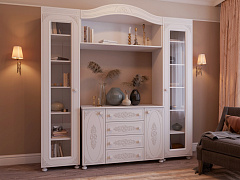 Шкаф Ассоль АС-533К со стеклом (правый) белое дерево