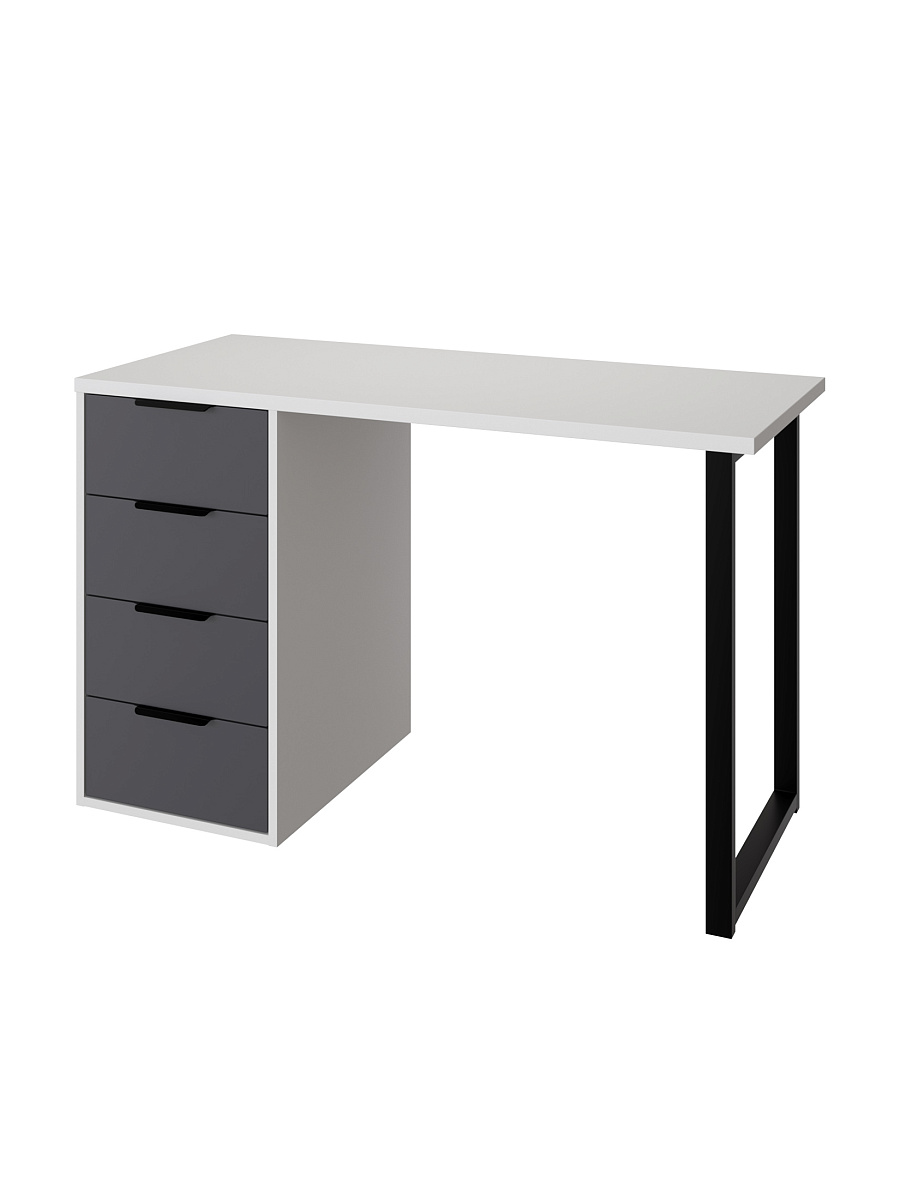 Стол С-400 белый структурный/графит