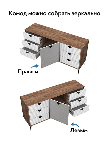 Комод Астрид АР-03 дуб крафт табачный/бланж