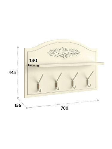 Вешалка Ассоль плюс АС-72 ваниль
