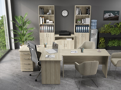 Стол эргономичный ОФ-10 блэквуд сатиновый