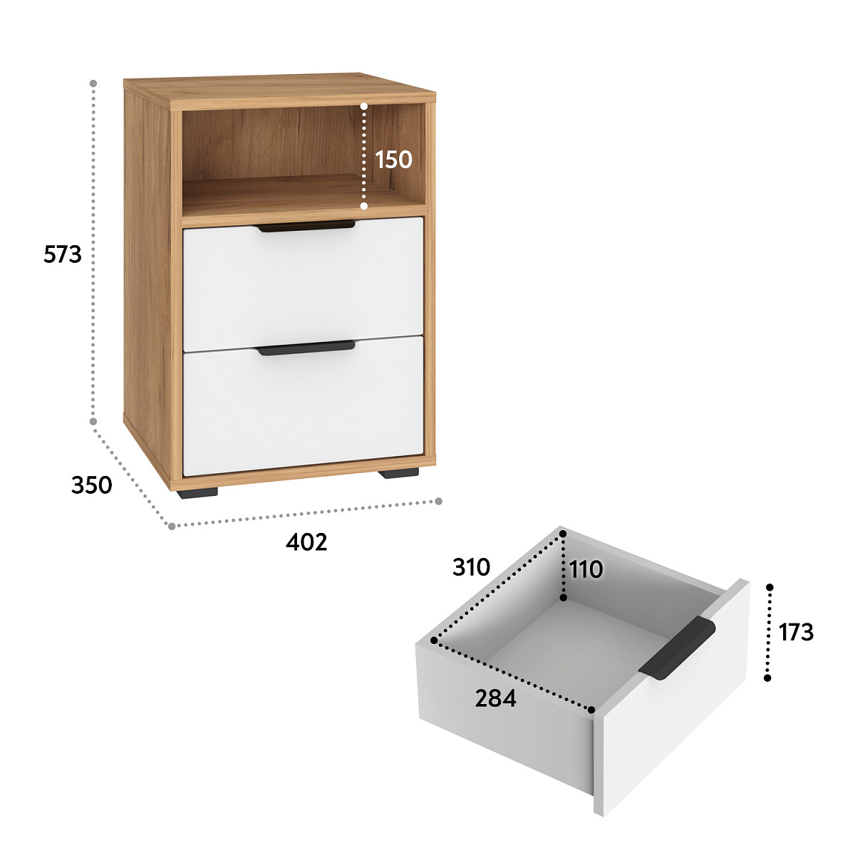 Комплект мебели для спальни Оптима ОП-104 дуб крафт золотой/меренга