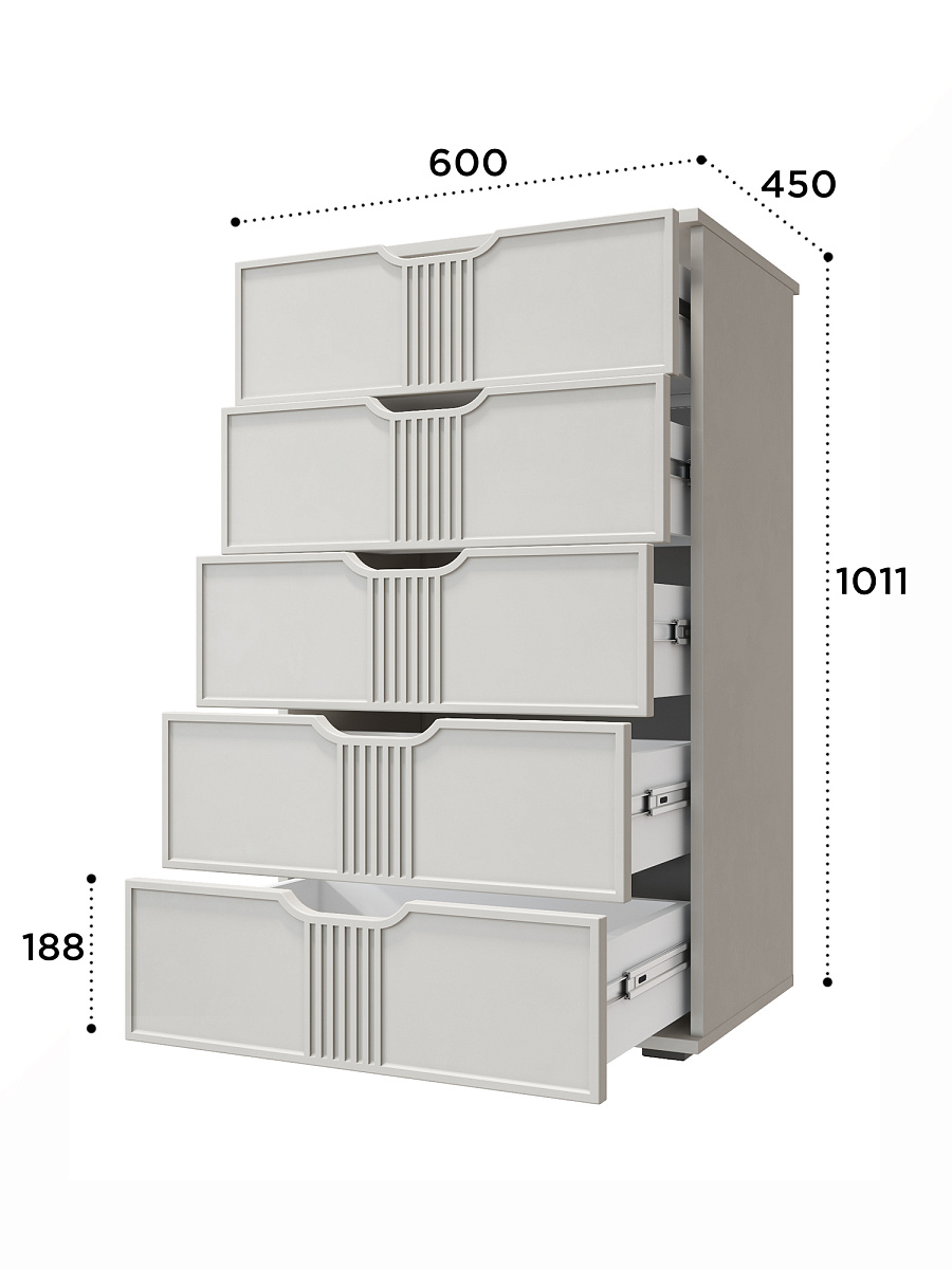 Комод Эмилия ЭЛ-18 кашемир/шарли керамика