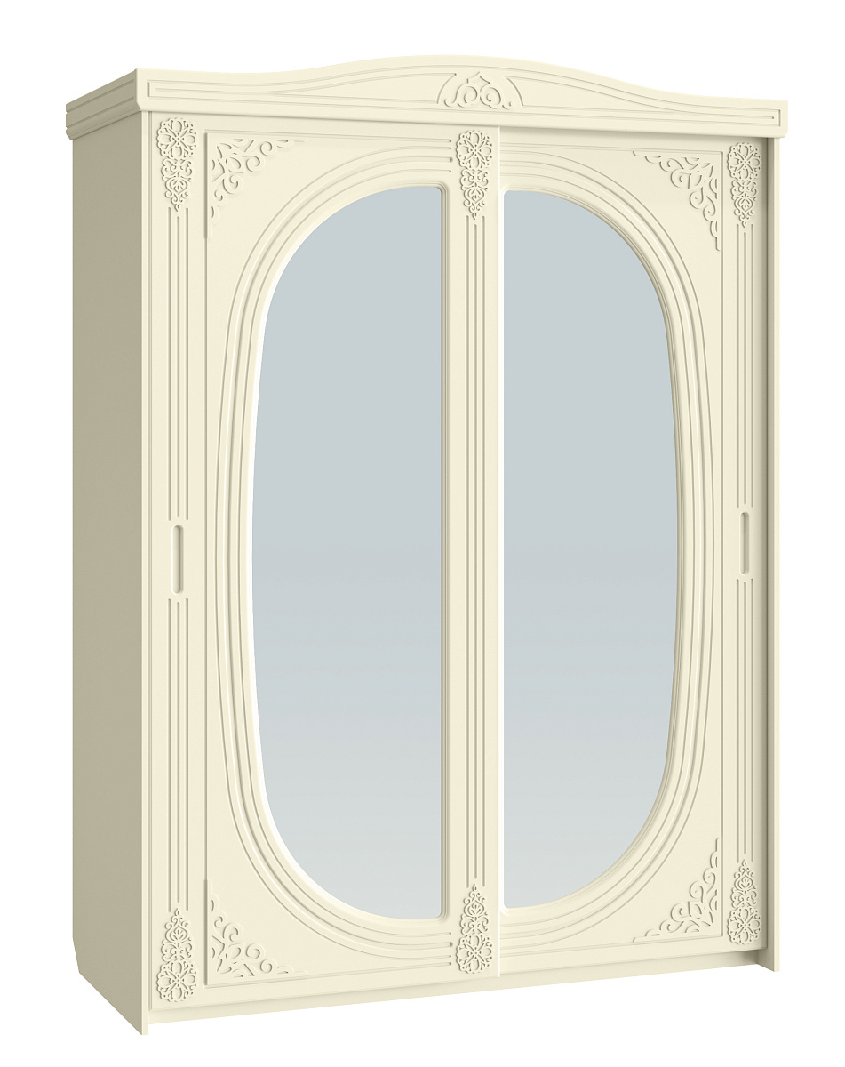 Шкаф-купе с зеркалом Ассоль плюс АС-16 ваниль