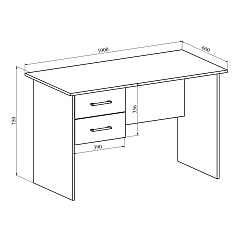 Комплект стол с тумбой  ОФ-111К+ОФ-21 северное дерево светлое