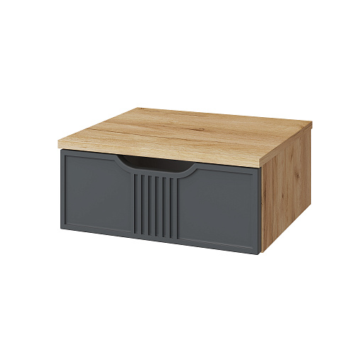 Тумба подвесная ЭЛ-23 дуб крафт золотой/графит