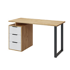 Стол С-406 дуб крафт золотой/меренга (1350*600)