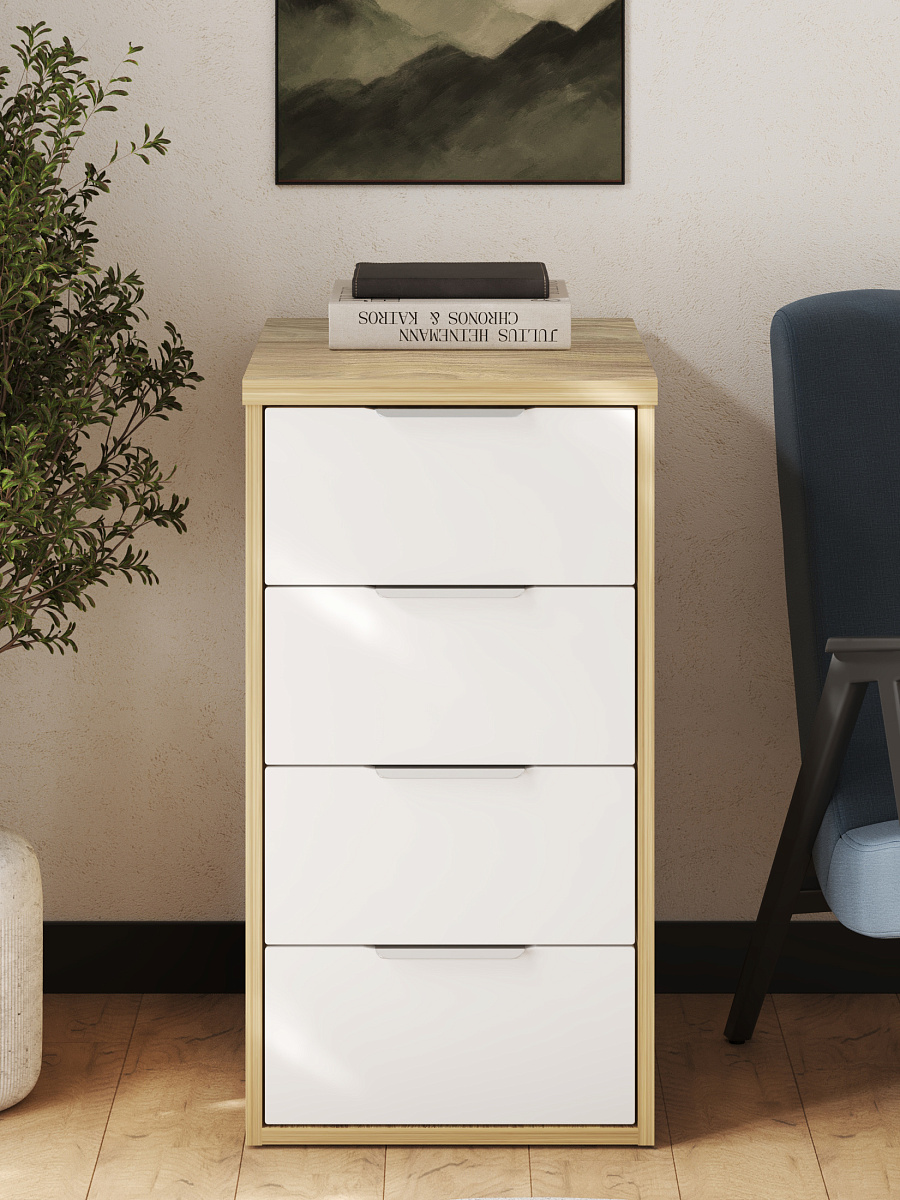 Тумба К-53 блэквуд ячменный/меренга