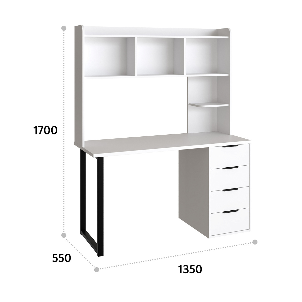 Полка П-102 белый структурный (1344*240)