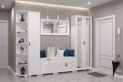 Шкаф с зеркалом «Монблан» МБ-21К белое дерево