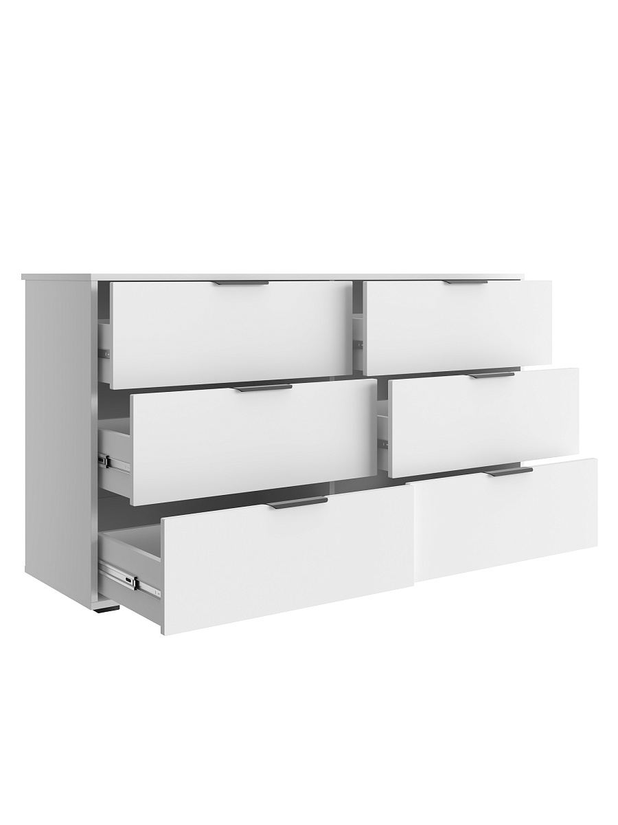 Комод Оптима ОП-16 (1352х426) белый структурный/меренга