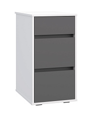 Тумба Оскар ОС-10 белый структурный/графит