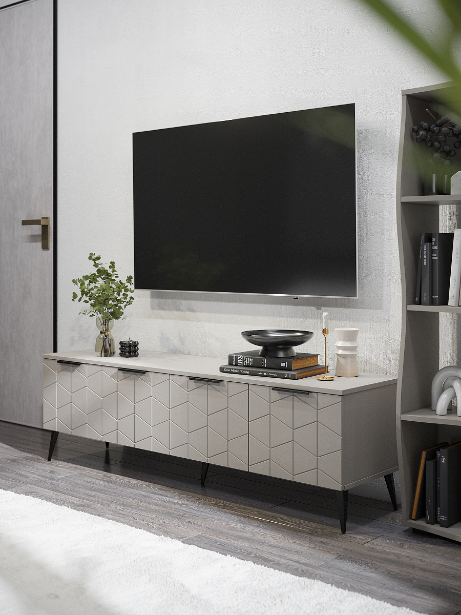 Тумба ТВ Контемпо КТ-05 кашемир/шарли керамика