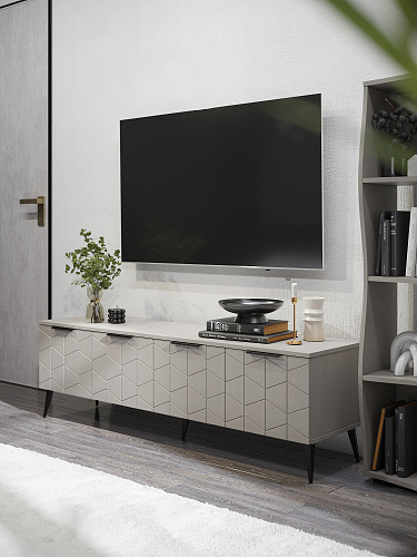 Тумба ТВ Контемпо КТ-05 кашемир/шарли керамика
