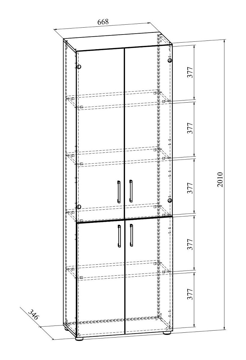Шкаф со стеклом ОФ-303К блэквуд сатиновый