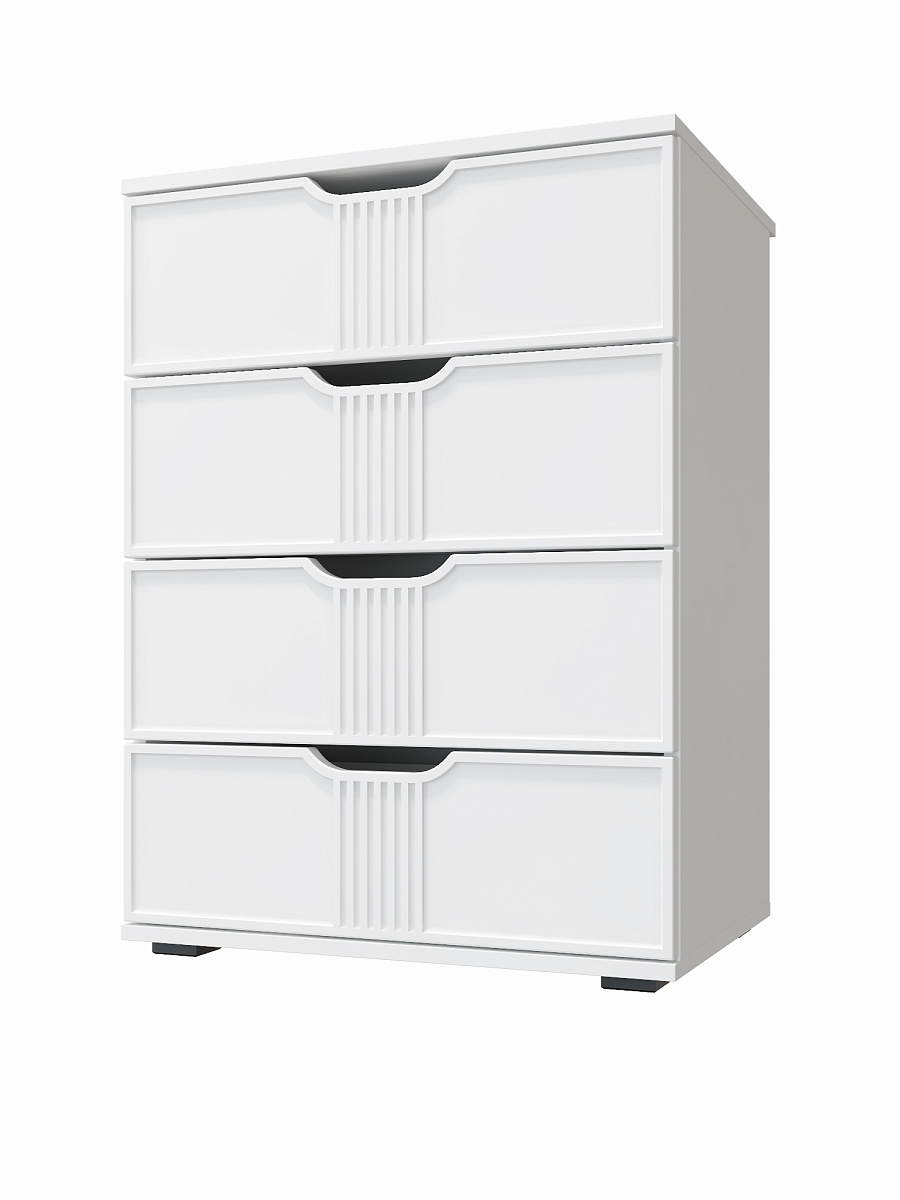 Комод Эмилия ЭЛ-19 белый структурный/меренга