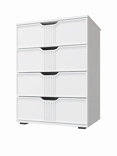 Комод Эмилия ЭЛ-19 белый структурный/меренга