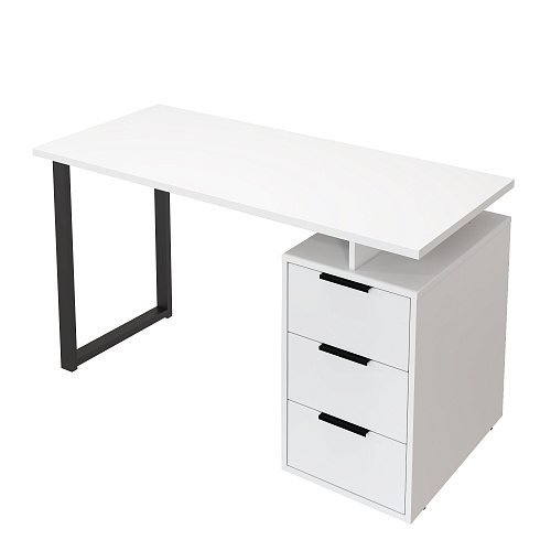 Стол С-406 белый структурный/меренга (1350*600)