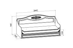 Кровать Ассоль АС-47 (2000х900) белое дерево