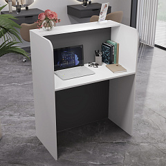 Тумба/ресепшн Р-01 белый структурный/серый графит