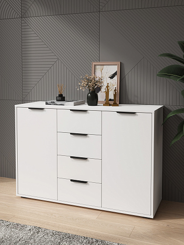 Комод Оптима ОП-17 белый структурный/меренга
