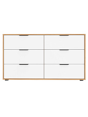 Комод Оптима ОП-16 (1352х426) дуб крафт золотой/меренга