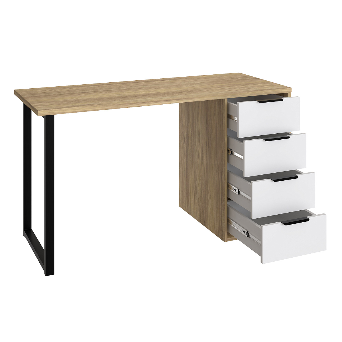 Стол С-402 блэквуд ячменный/меренга (1350х550)