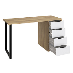 Стол С-402 блэквуд ячменный/меренга (1350х550)