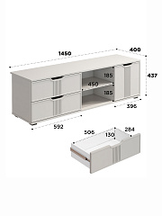 Тумба Эмилия ЭЛ-40 кашемир/шарли керамика