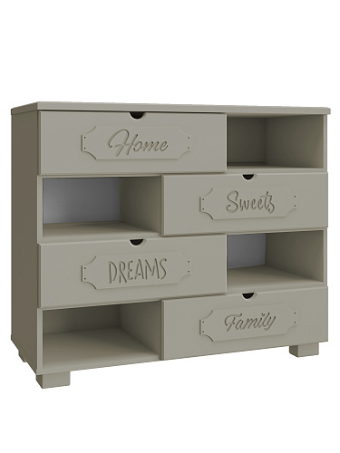 Комод ДримСтар ДС-10 глиняный серый/риолит