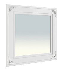 Зеркало Ассоль АС-44 (800х800) белое дерево