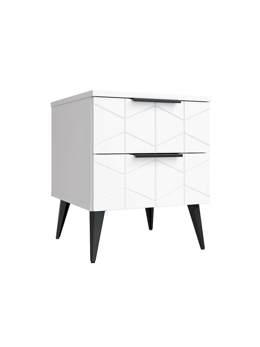 Тумба прикроватная Контемпо КТ-04 белый бриллиант/бланж