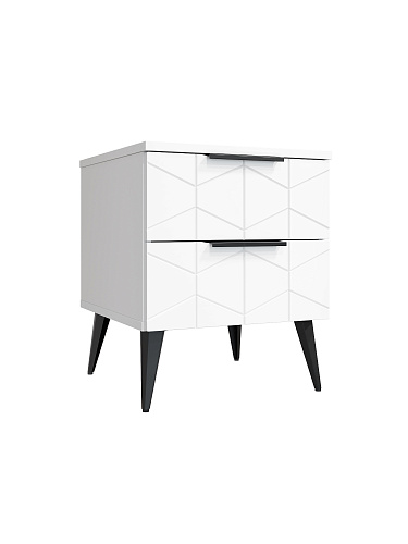 Тумба прикроватная Контемпо КТ-04 белый бриллиант/бланж