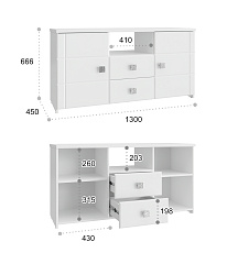 Тумба Изабель ИЗ-53К белое дерево