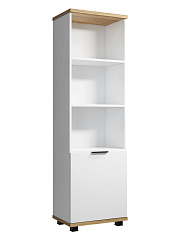 Стеллаж Скайлайт СЛ-5К (левый) блэквуд ячменный/белый/меренга