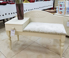 Банкетка Ассоль плюс АС-41 (ящик слева) ваниль