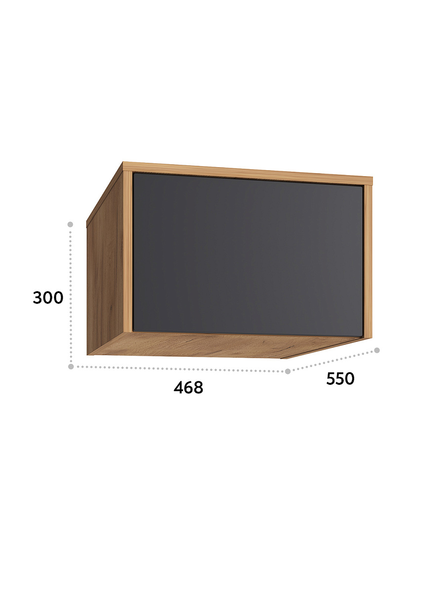 Антресоль Оптима ОП-10 дуб крафт золотой/графит