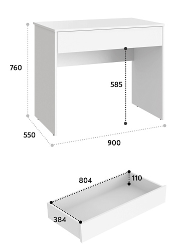 Стол Оскар ОС-25 белый структурный